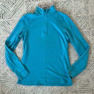 Ibex merino wool quarter zip pullover long sleeve